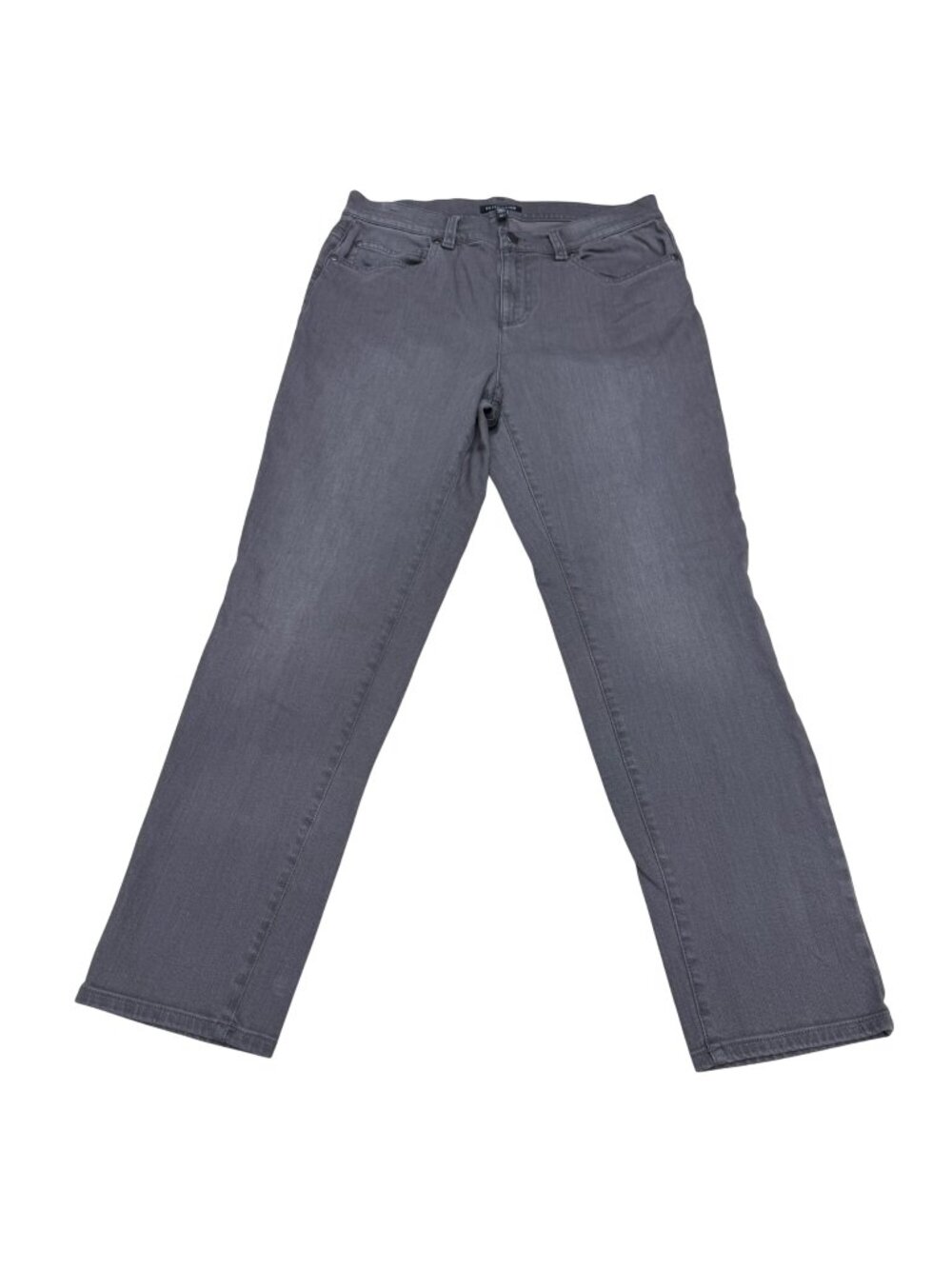Eileen Fisher Women's Gray Stretch Denim Pants Organic Cotton Blend, Size S